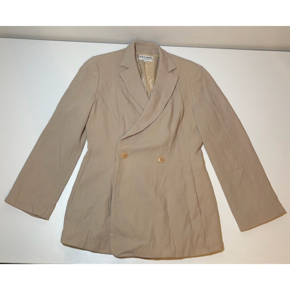 Vintage Armani Women's Made in Italy Blazer | Gray | 100% Wool | Size 8